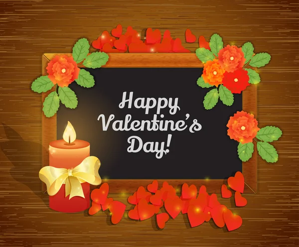 Tarjeta de felicitación día de San Valentín — Vector de stock