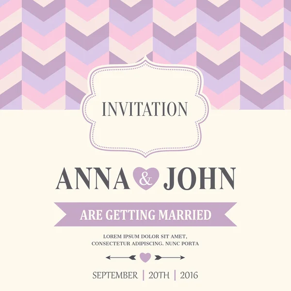 Wedding Invitation Card — Stock Vector