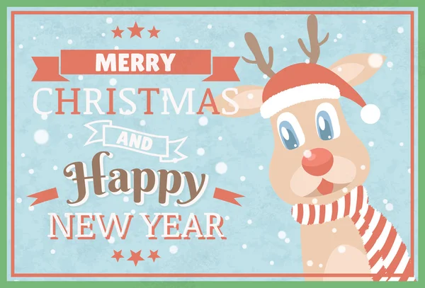 Joyeux Noël et bonne année. Cartes de voeux de Noël . — Image vectorielle