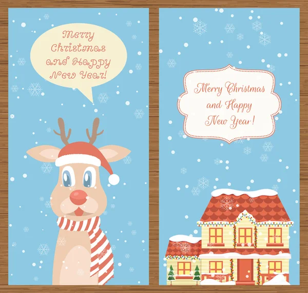 Cartes de voeux de Noël — Image vectorielle