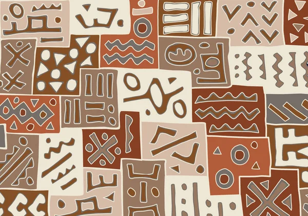 African Mudcloth Seamless Pattern — Stock Photo, Image