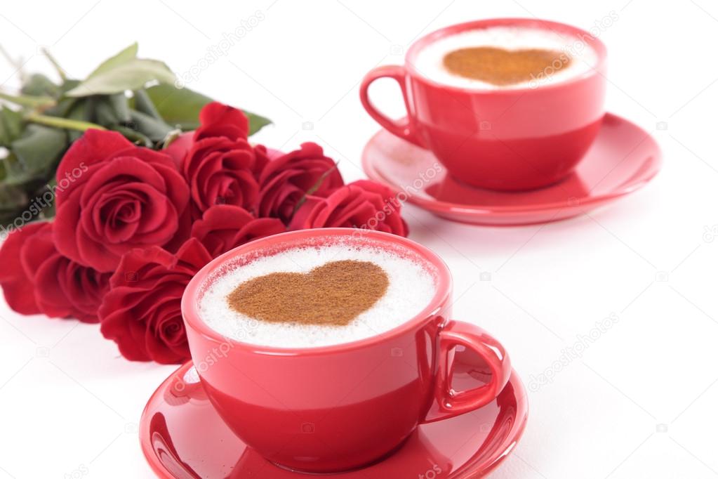 Coffee and roses