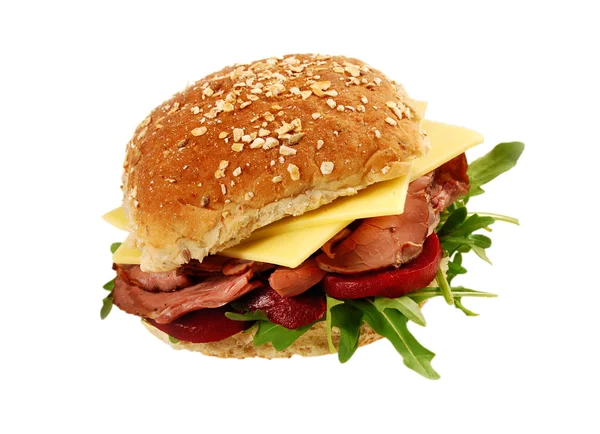 Бутерброд із смаженою яловичиною — стокове фото