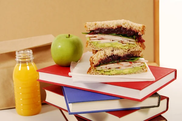 School lunch series: turkey sandwich — Stock Photo, Image