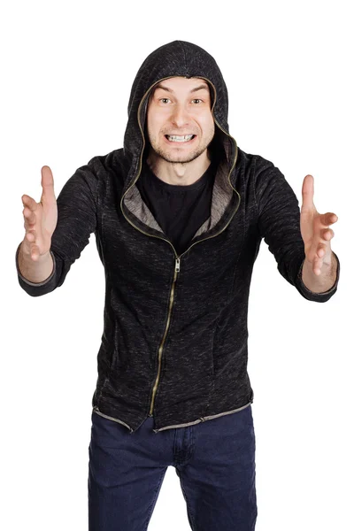 Young man in hoody — Stock Photo, Image