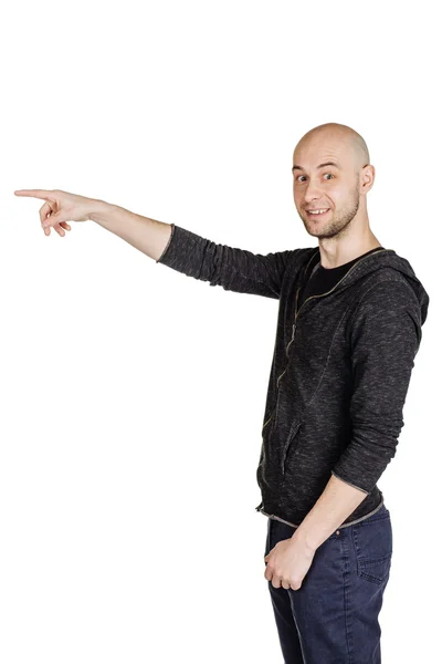 Mladý muž, mimiku a gesta — Stock fotografie