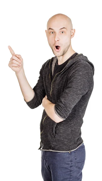 Young man wearing hoody and jeans — Stock Photo, Image