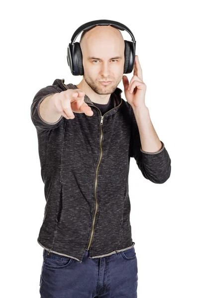 Young man wearing hoody and jeans — Stock Photo, Image