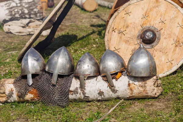 Slavic warrior armor, with a stylized 10th century — Stock Photo, Image