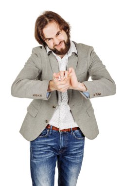 Beyaz arka plan iş adamı