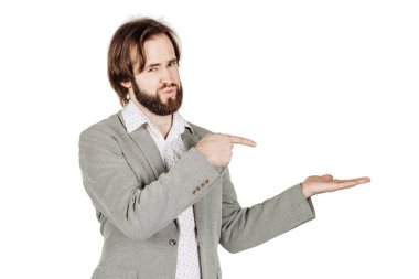 iş adamı beyaz stüdyo arka plan üzerinde