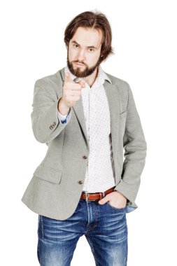 iş adamı beyaz stüdyo arka plan üzerinde