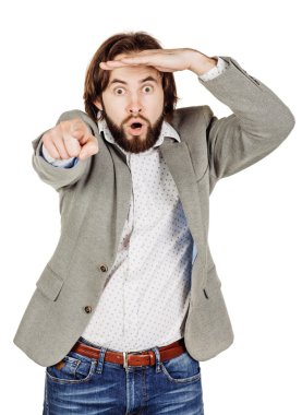 Beyaz arka plan iş adamı