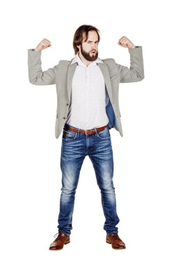 Beyaz arka plan iş adamı