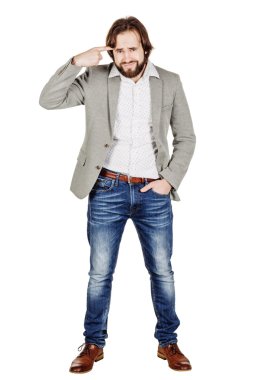 Beyaz arka plan iş adamı