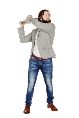 Beyaz arka plan iş adamı