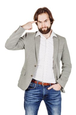 Beyaz arka plan iş adamı