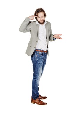 Beyaz arka plan iş adamı