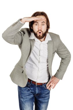 Beyaz arka plan iş adamı