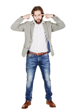 Beyaz arka plan iş adamı