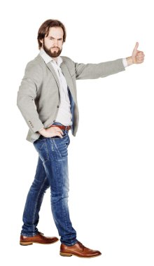 Sakallı işadamı portresi