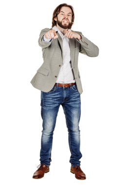 Beyaz arka plan iş adamı