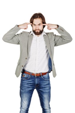 Beyaz arka plan iş adamı