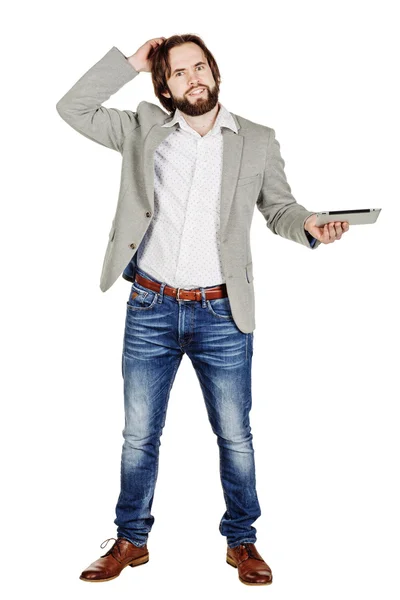 Retrato del hombre de negocios barbudo — Foto de Stock