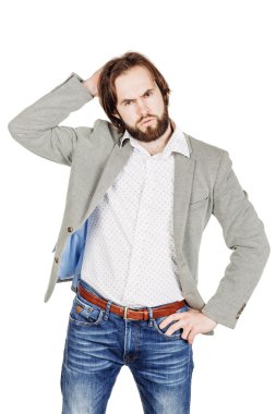 Sakallı işadamı portresi