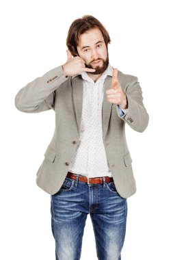 Beyaz arka plan iş adamı