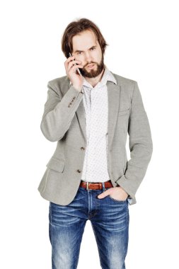 Beyaz arka plan iş adamı