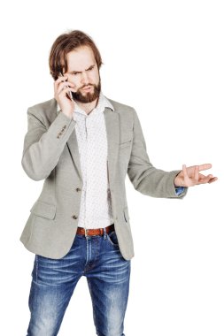 Beyaz arka plan iş adamı