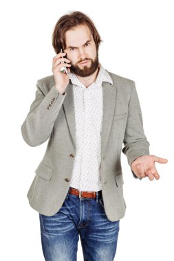 Beyaz arka plan iş adamı