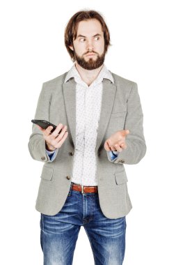 Beyaz arka plan iş adamı