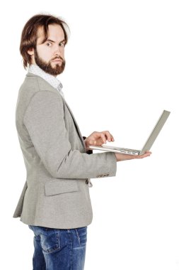 Beyaz arka plan iş adamı