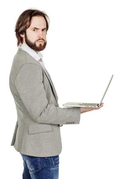 Businessman against white background — Stock Photo, Image