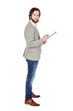 Sakallı adamın portresi.