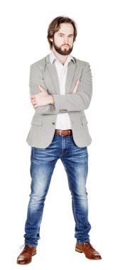 Sakallı adamın portresi.