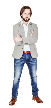 Sakallı adamın portresi.