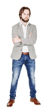 Sakallı adamın portresi.