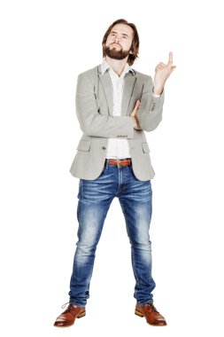 Sakallı adamın portresi.