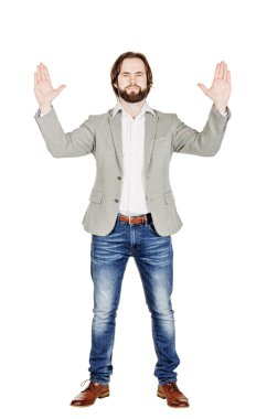 Sakallı adamın portresi.