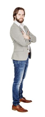 Sakallı adamın portresi.