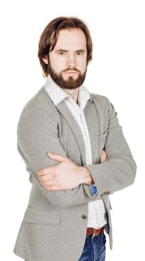 Sakallı adamın portresi.