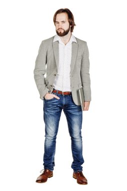 Sakallı iş adamı portresi