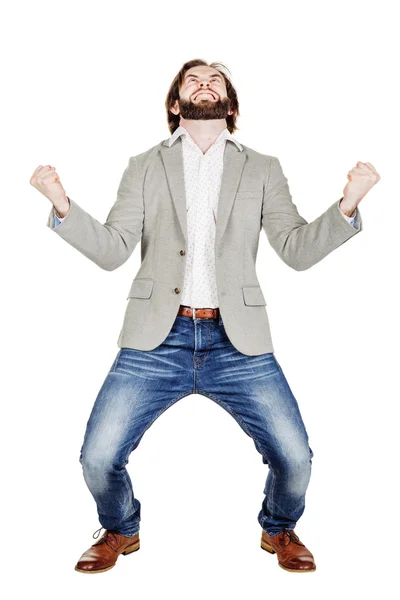 Retrato de hombre de negocios barbudo frustrado — Foto de Stock