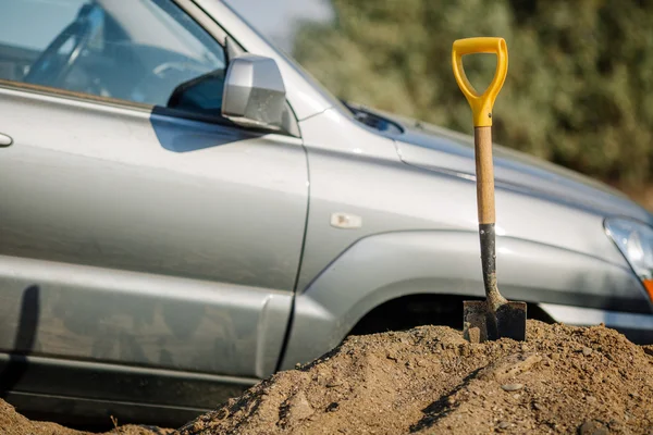 Car stuck in the sand — Stock Photo, Image