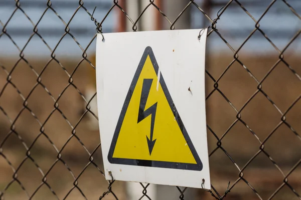 Hög spänning signalen — Stockfoto