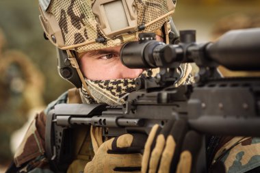 Military sniper clipart