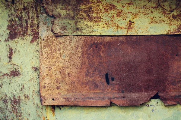 Vintage Rusty metal panel textured — Stock Photo, Image
